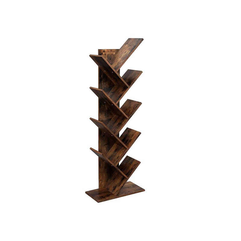8-Tier Tree Bookshelf with Wooden Shelves – Ideal for Home Office