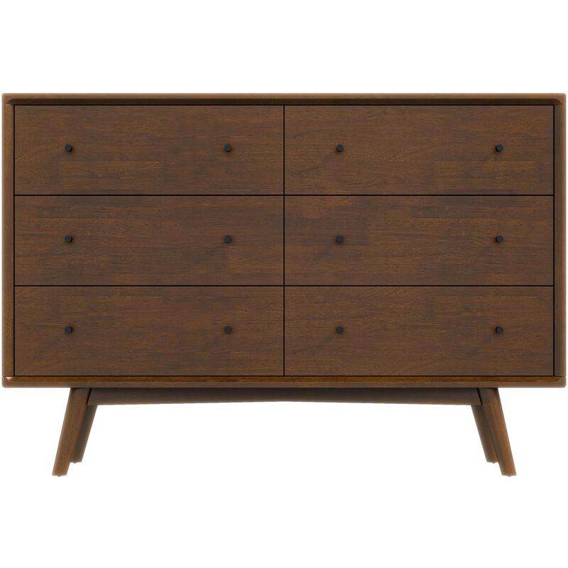 Ashcroft Furniture Co Caroline Mid Century Modern Solid Wood Dresser