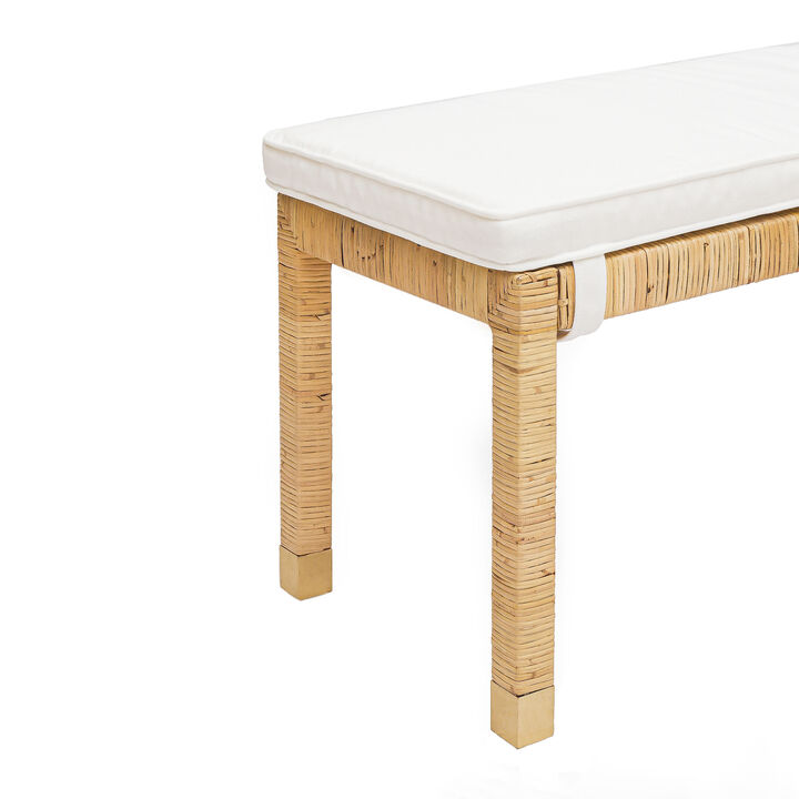 Amara Woven Rattan Bench