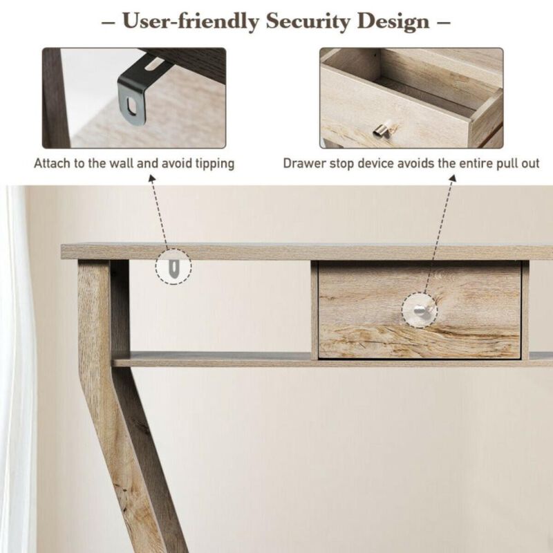 Hivvago Console Hall Table with Storage Drawer and Shelf