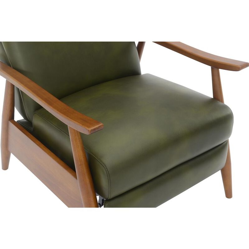 Comfort Pointe Solaris Wood Arm Push Back Recliner - Fern Green