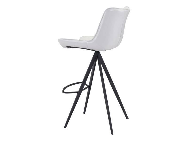 Aki Barstool (Set of 2) White & Black