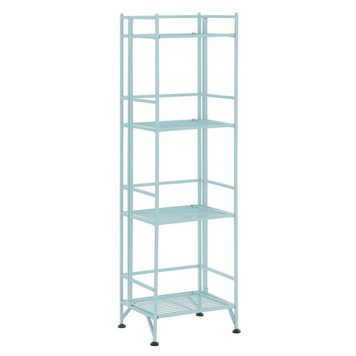 Convenience Concepts Xtra Storage 4 Tier Folding Metal Shelf Sea Foam
