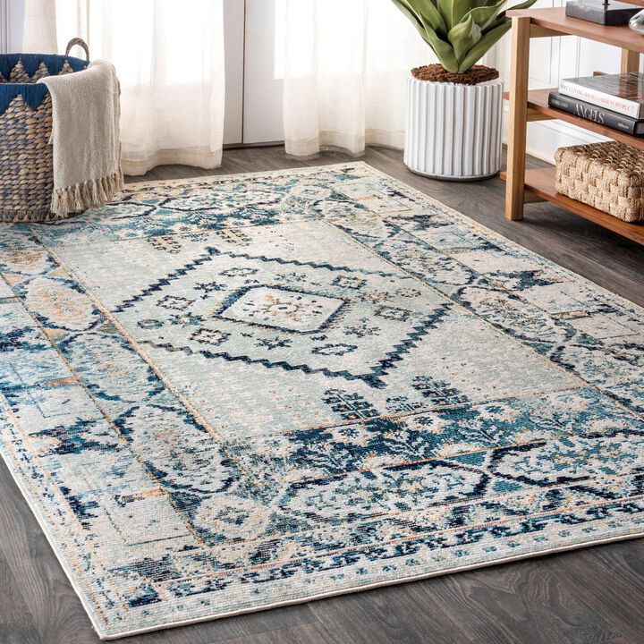 Osuna Diamond Vintage Medallion Area Rug