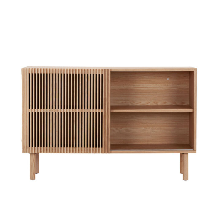 Modern Sideboard With 4 Cabinet, Storage Cabinet, TV Stand, Anti-Topple Design