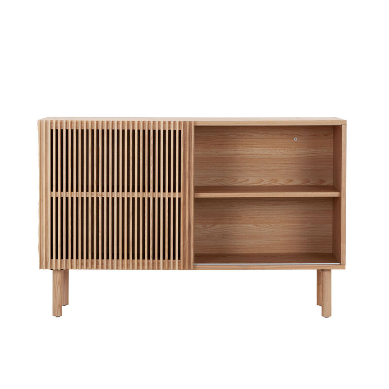 Modern Sideboard With 4 Cabinet, Storage Cabinet, TV Stand, Anti-Topple Design
