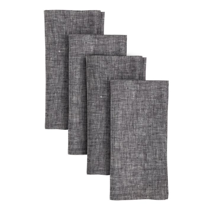 Solino Home 100% Pure Linen Dinner Napkins 20 x 20 Inch Set of 4 | Athena
