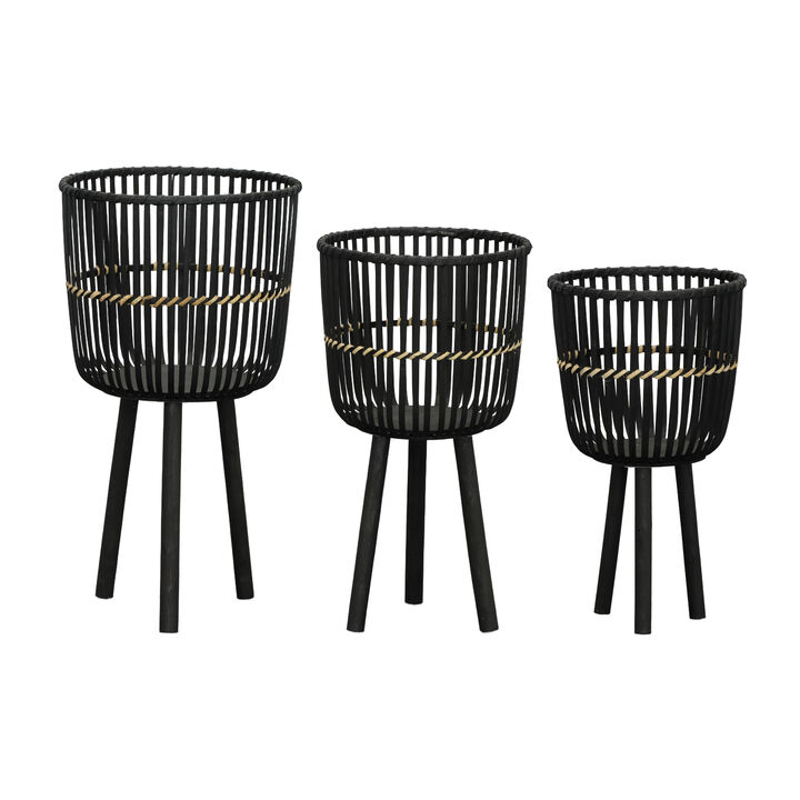Bamboo Footed Planters