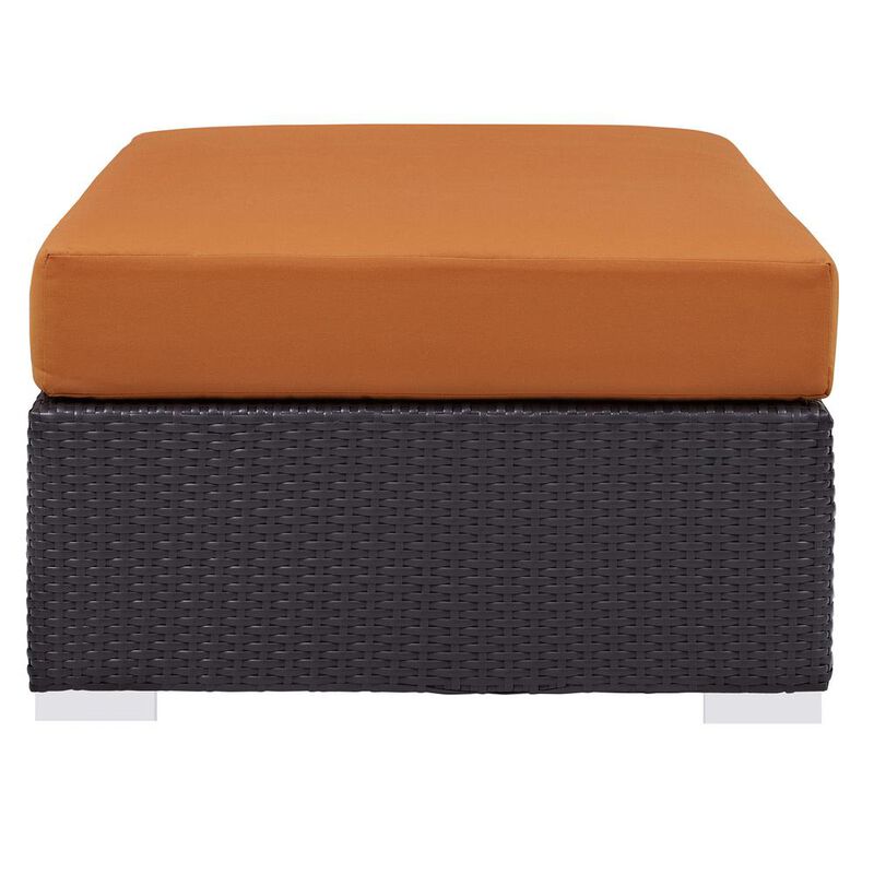 Modway Convene Outdoor Patio Fabric Rectangle Ottoman