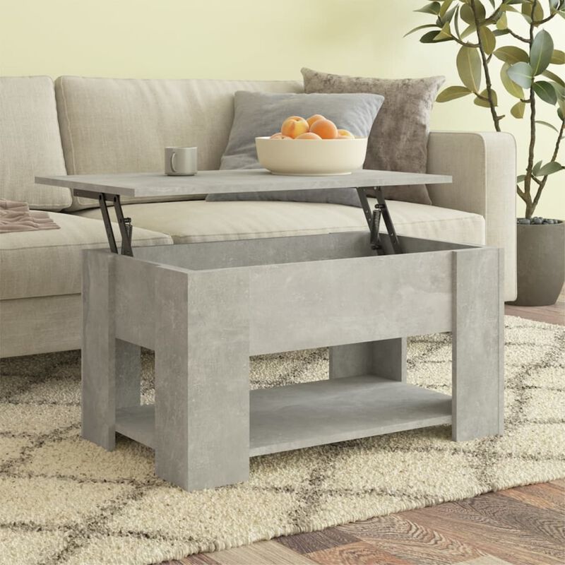 vidaXL Coffee Table Concrete Gray 31.1"x19.3"x16.1" Engineered Wood