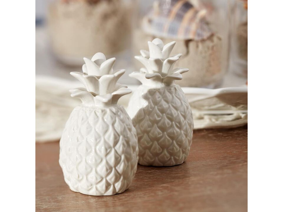 Lenox Tabletop Gifts Salt & Pepper, Pineapple, White