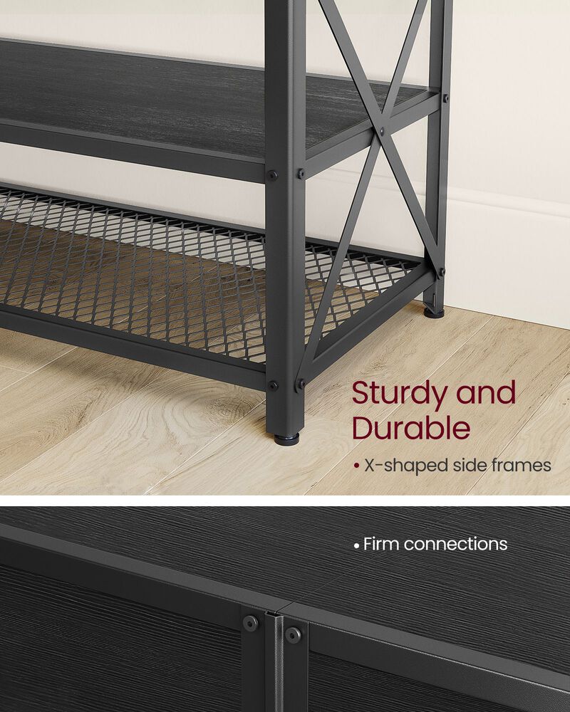 3-Tier TV Table with Storage Shelves - Practical Entertainment Center with Ample Storage