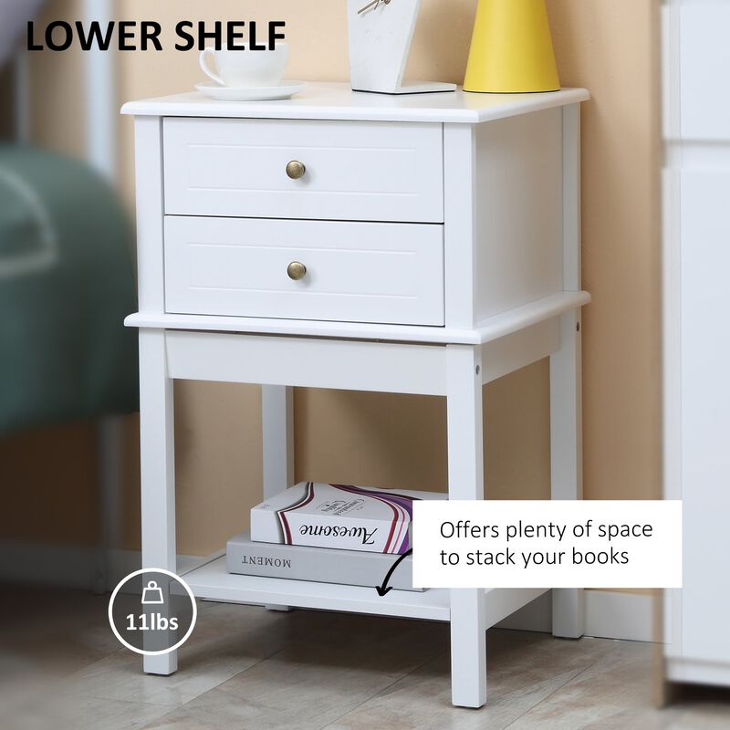 White Side Storage: Modern Sofa Table with Drawers for Living Room