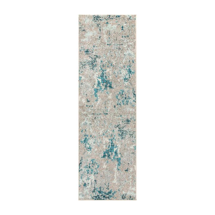 Contemporary Pop Modern Abstract Vintage Faded Area Rug