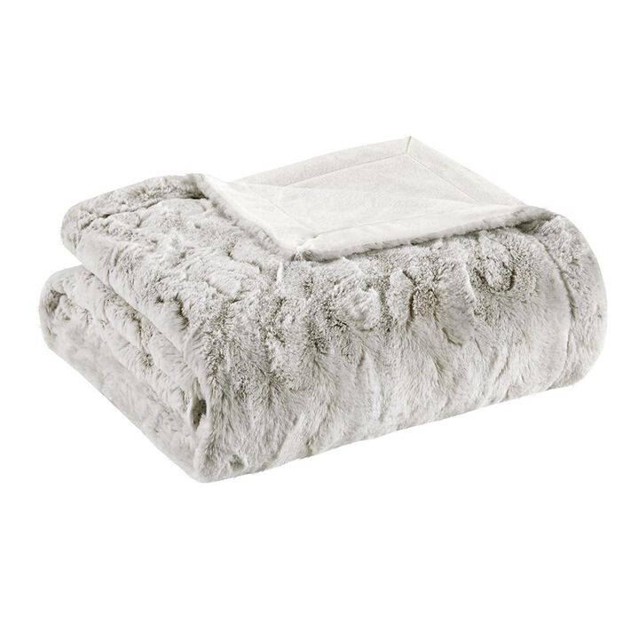 Belen Kox Zuri Snow Leopard Faux Fur Throw Blanket, Belen Kox