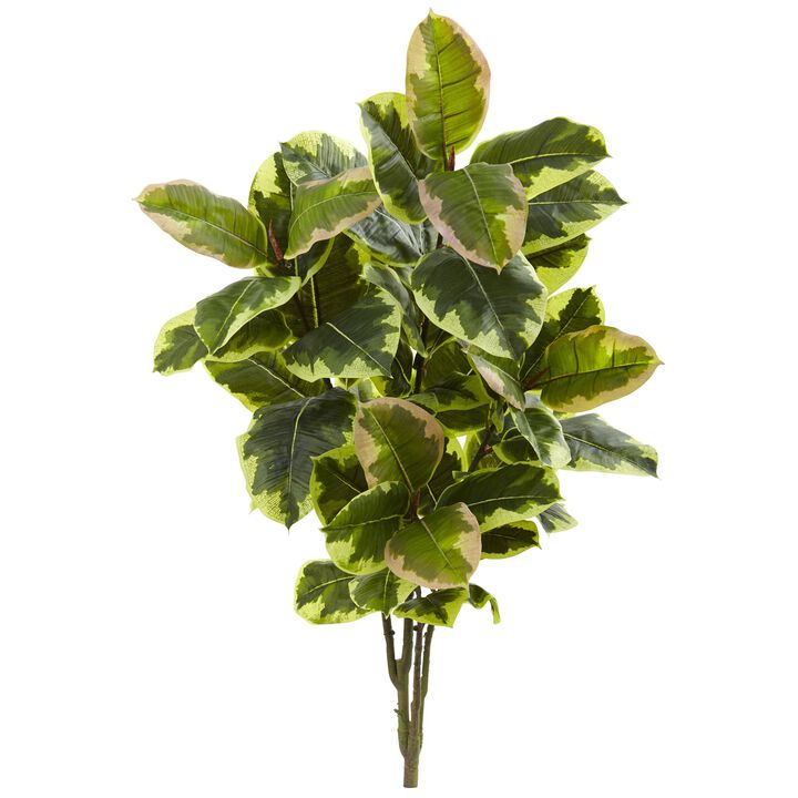 Hivvago 40" Rubber Leaf Artificial Plant (Real Touch) (Set of 2)