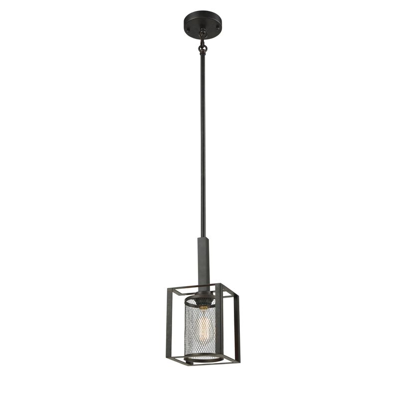 54" Black Finn Mesh Mini Pendant Ceiling Light Fixture