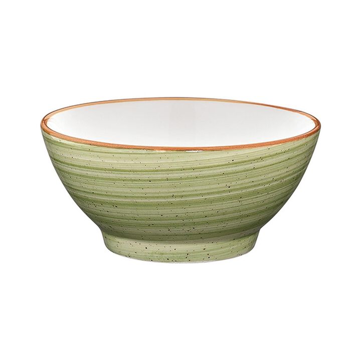 Therapy dia.4.75" h:2.25" 10 oz. Round Green Porcelain Bowl (Set of 4)