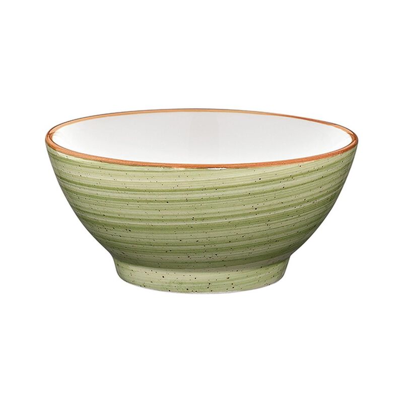 Therapy dia.4.75" h:2.25" 10 oz. Round Green Porcelain Bowl (Set of 4)