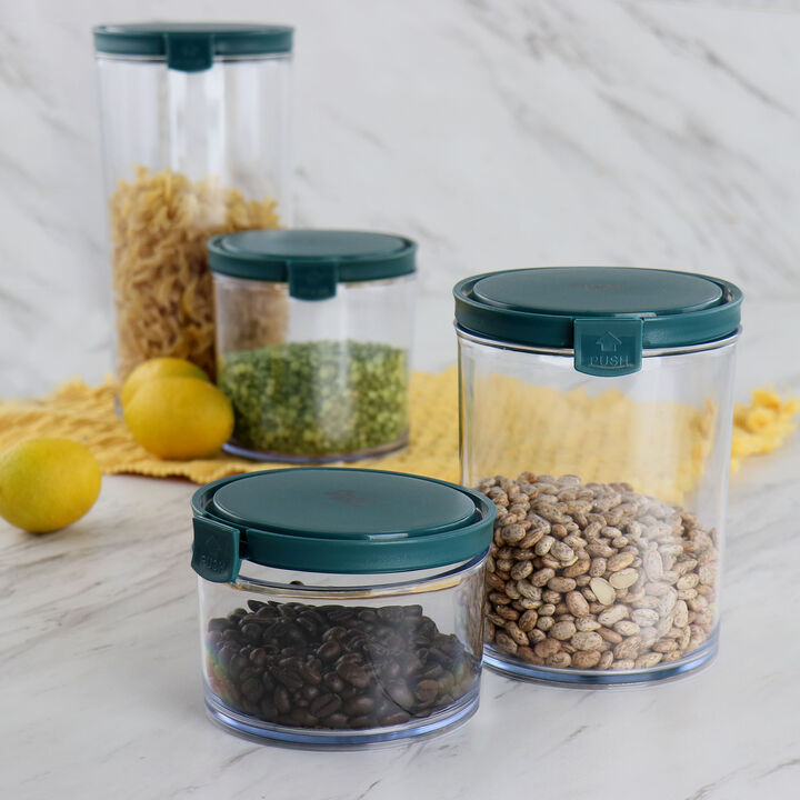 Spice by Tia Mowry Spicy Thyme 4 Piece Plastic Storage Set in Teal