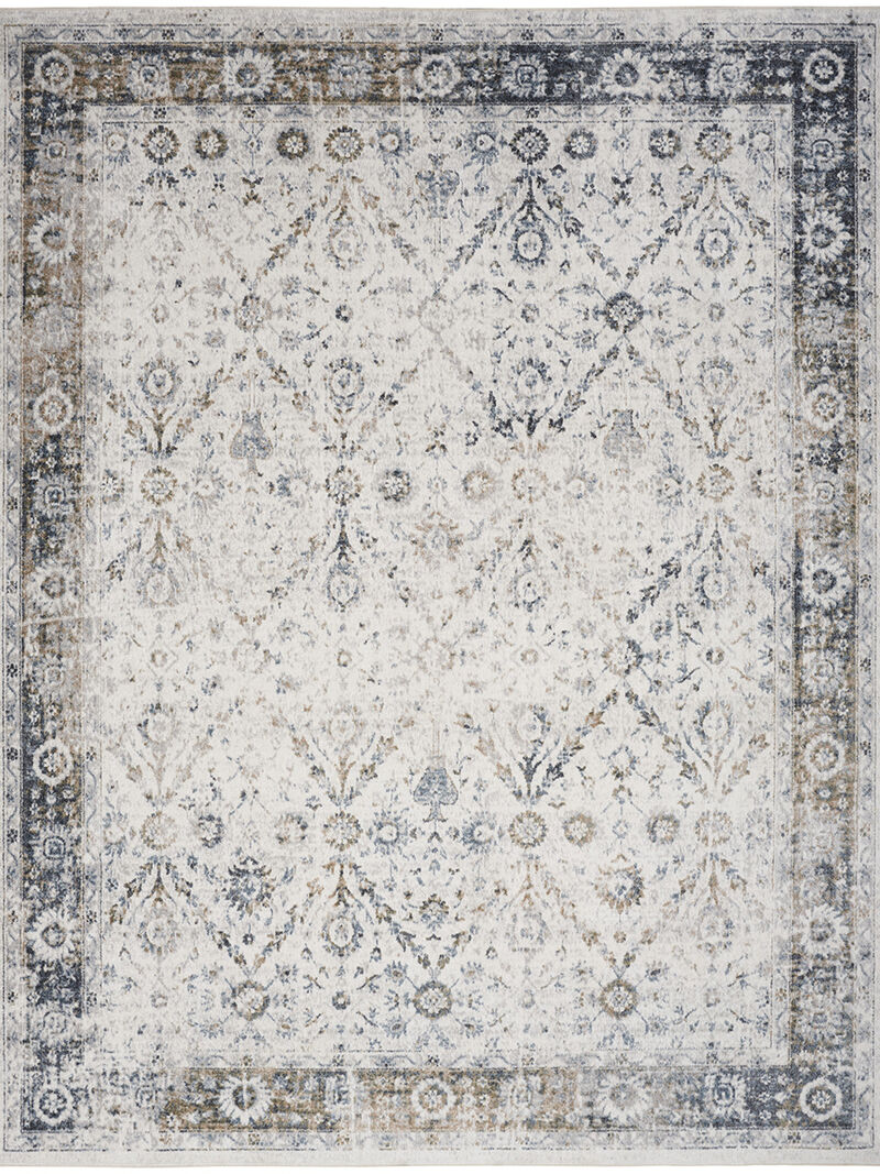 Astra Machine Washable ASW16 Ivory/Blue 7'10" x 10' Rug