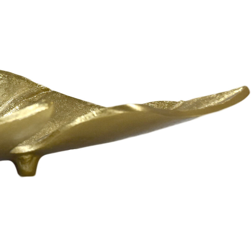 Handmade Decorative Gold Color Coated 6.49 x 3.14 x 0.7 Inches Aluminium Tray 059AB BBH Home's