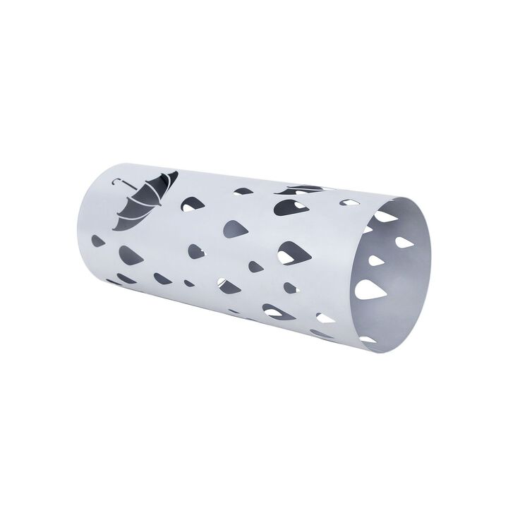Metal Umbrella Stand with Drip Tray and Hooks – Stylish Home and Office Decor