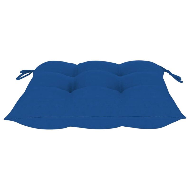 vidaXL Chair Cushions 6 pcs Blue 15.7"x15.7"x2.8" Fabric