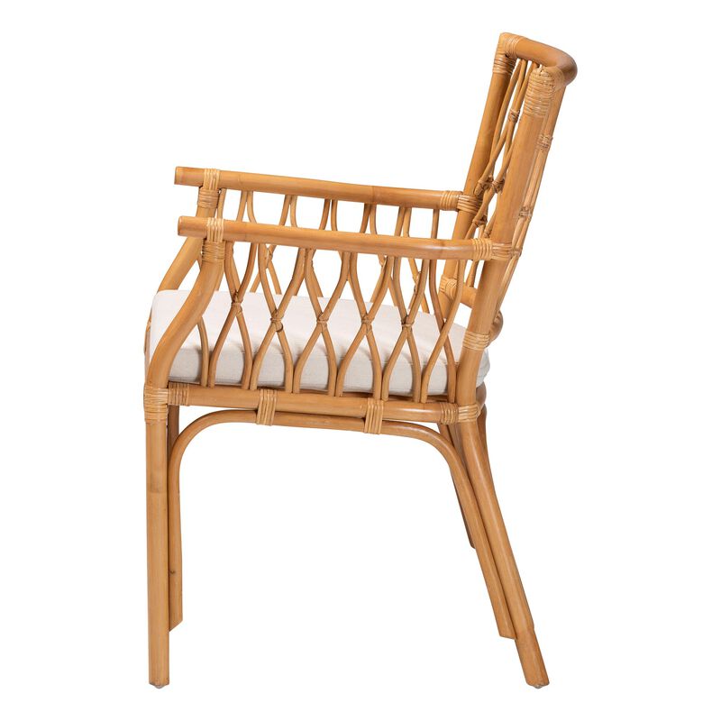 Bali & Pari Maisa Bohemian Light Honey Rattan Arm Chair