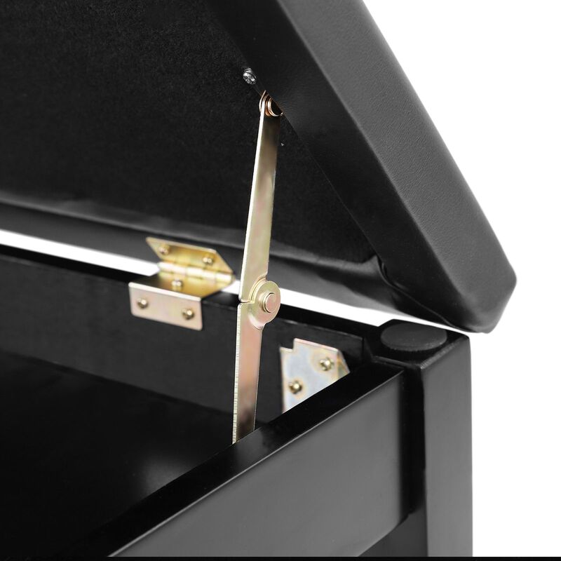 Wooden Duet Piano Bench with Padded Cushion and Music Storage -Black