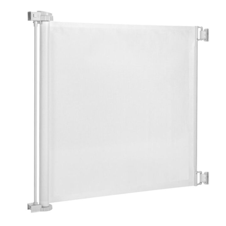 Hivvago 33 Inch Tall Retractable Mesh Safety Gate for Indoor and Outdoor Use