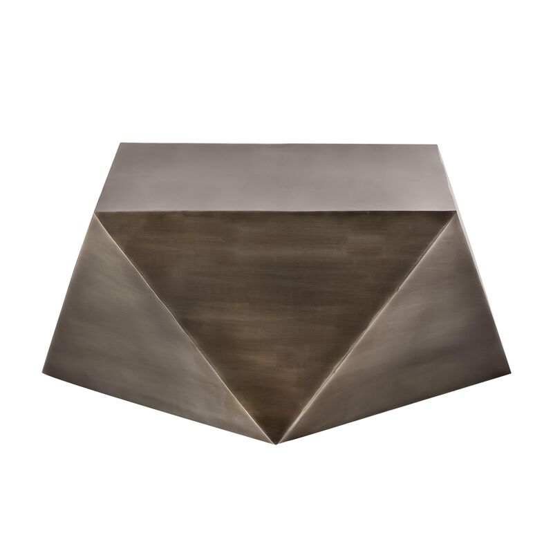 Pasargad Home Dimitri Brass Antique Finish Coffee Table