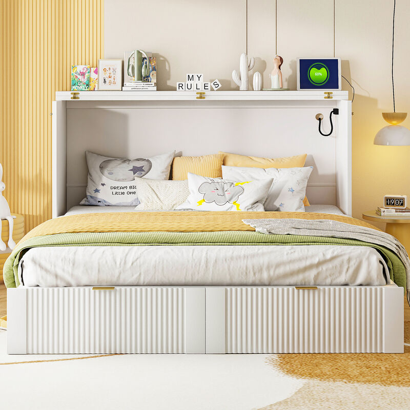 Merax Murphy Bed with Sockets and USB Ports