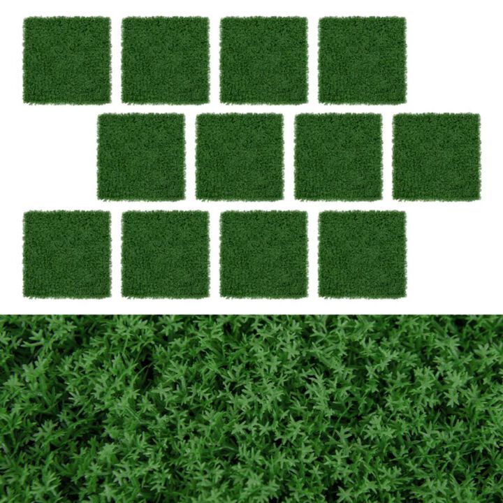 Hivvago 12 Pieces 20 x 20 inches Artificial Grass Wall Panels for Garden Yard Balcony
