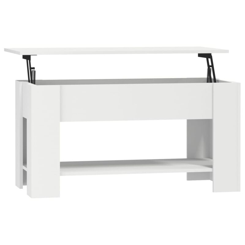 vidaXL Coffee Table White 39.8"x19.3"x20.5" Engineered Wood