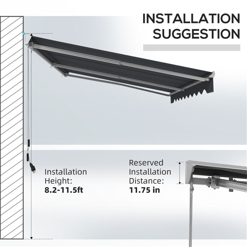 Electric Retractable Awning for Outdoor Spaces Weather-Resistant Canopy