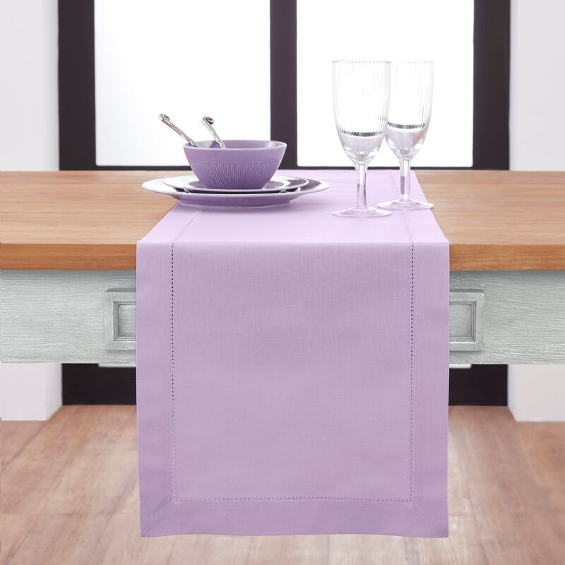 Solino Home Cotton Linen Hemstitch Table Runner