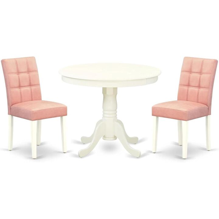 3 Piece Dining Table Set consists A Wood Table