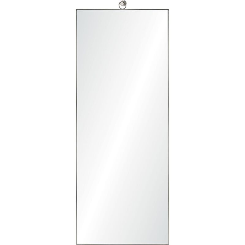 60" Silver Ornamental Circle Full Length Framed Rectangular Wall Mirror