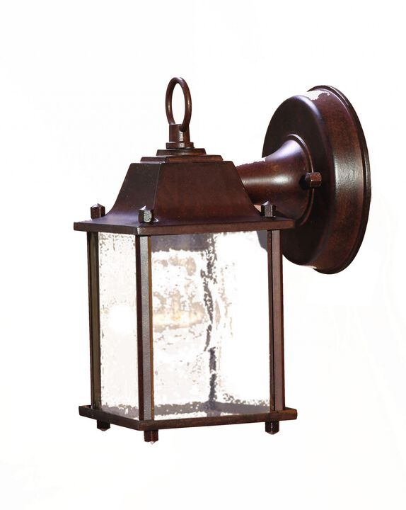 Hivvago Dark Brown Hanging Waterfall Glass Lantern Wall Light
