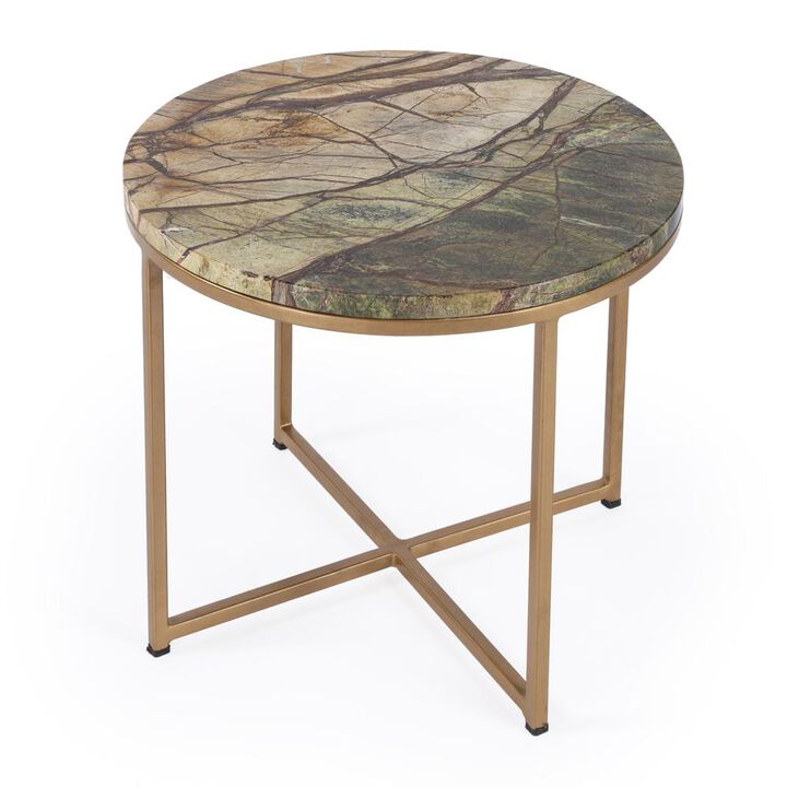 Marble Side Table, Green & Brown, Belen Kox