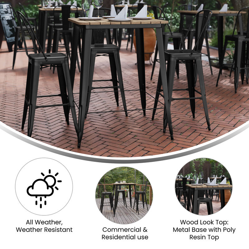 Metal Colorful Restaurant Bar Tables