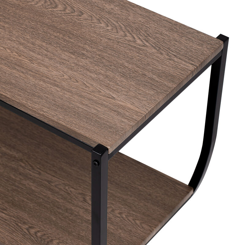 Merax Industrial Demilune Shape Console Table