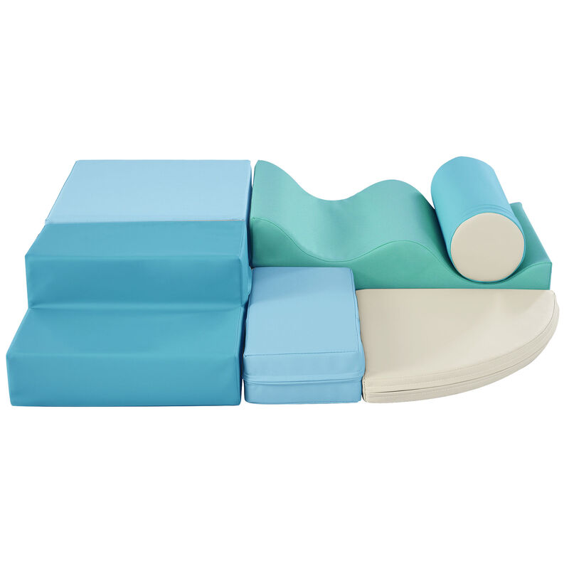 Merax Soft Climb and Crawl Foam Kids Playset 6 in 1