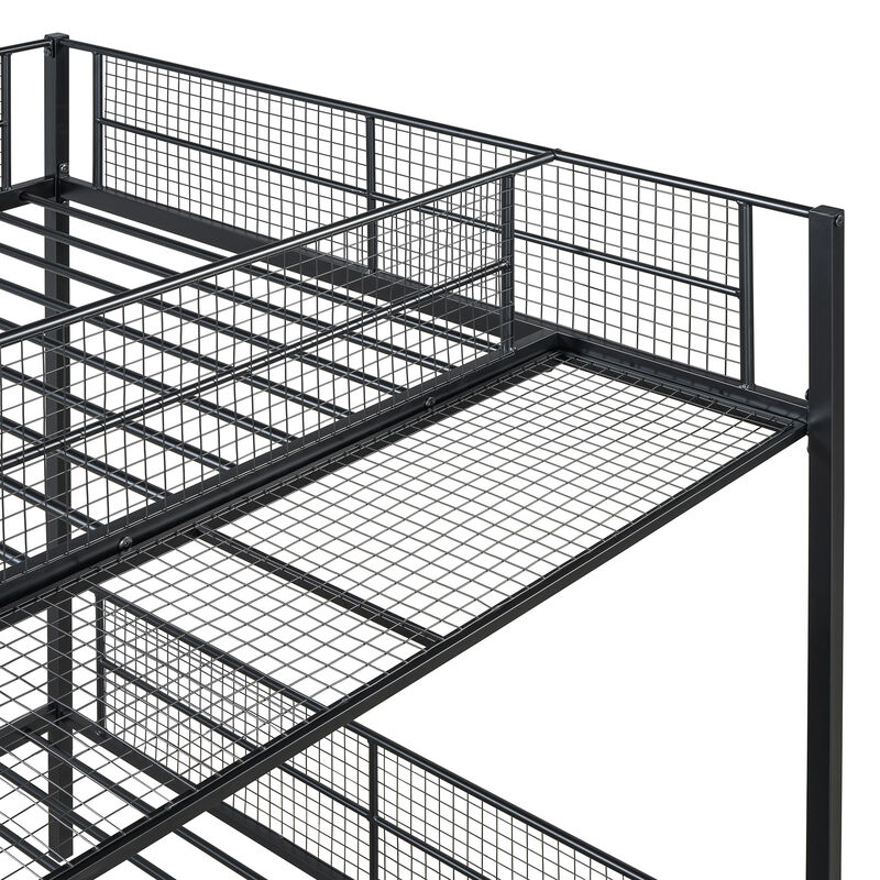 Merax Metal Bunk Bed with 5-Tier Shelves