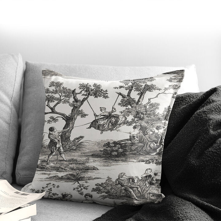6ix Tailors Fine Linens Malaika Black Decorative Throw Pillows