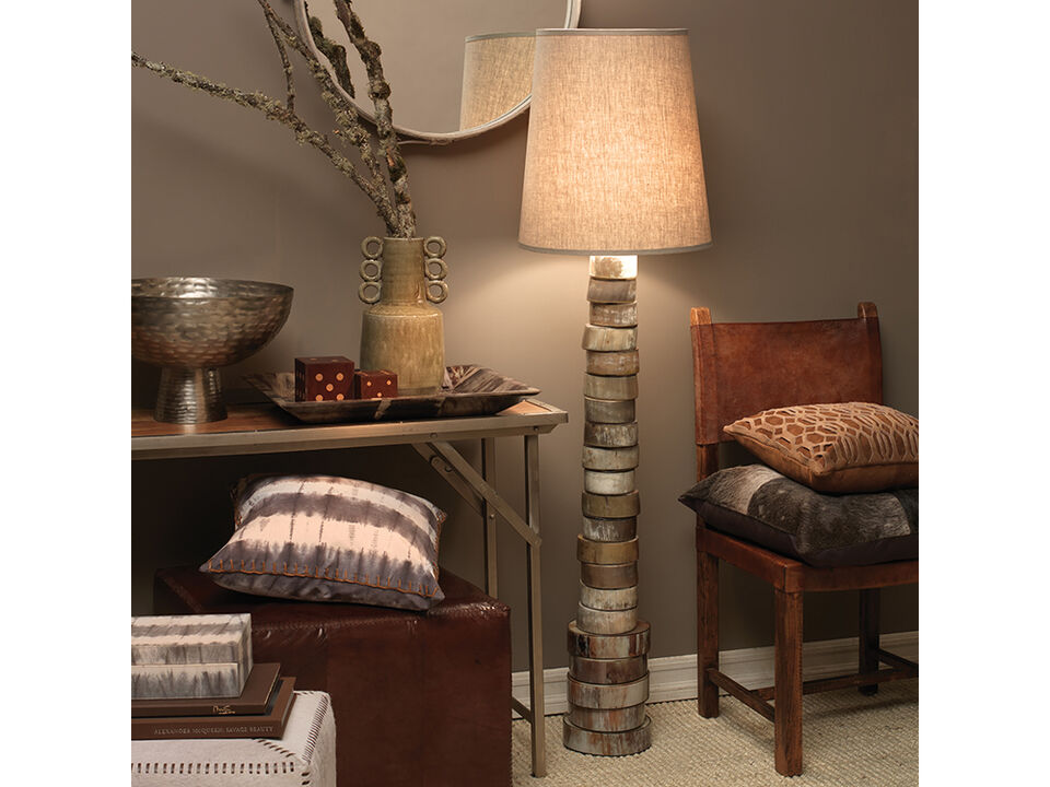 Stacked Horn Floor Lamp