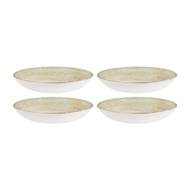 Patera dia.9" h:2" 34 oz. Round Decorated Porcelain Bowl (Set of 4)
