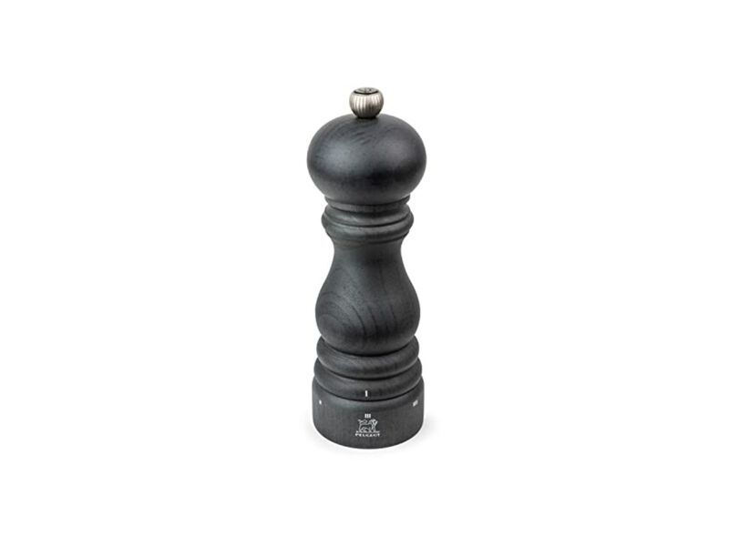 Paris u'Select Manual Pepper Mill - Adjustable Grinder - Beechwood, Graphite Finish