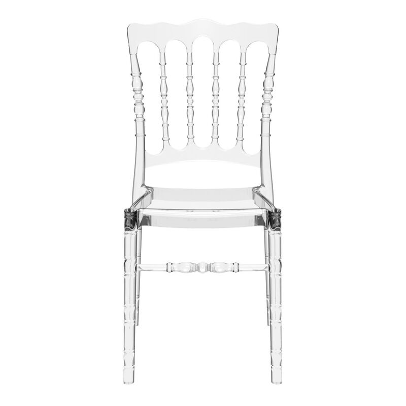 32" Clear Transparent Stackable Outdoor Patio Dining Chair